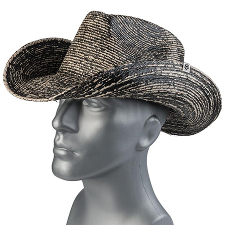 Wornstar Essentials Hat - Hellrider Black & Natural Rocker Cowboy Hat